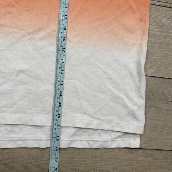 Polo Ralph Lauren Ombre Polo Shirt Orange to White Gradient Men Size XL Tie Dye - Picture 4 of 7